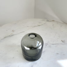 Load image into Gallery viewer, Artifact Home www.artifacthome.ca Mouth blown and handblown smoke grey glass bud vase home decor Scandinavian nordic home