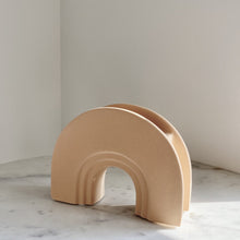 Load image into Gallery viewer, Artifact Home www.artifacthome.ca  Beige ceramic arch vase home decor inspired by nordic aesthetics