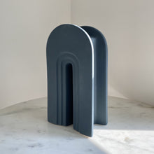 Load image into Gallery viewer, Artifact Home www.artifacthome.ca Navy blue ceramic arch vase home decor inspired by nordic aesthetics