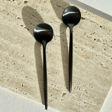 Load image into Gallery viewer, Artifact Home www.artifacthome.ca Stainless steel matte black spoons for coffee cappuccino and tea
