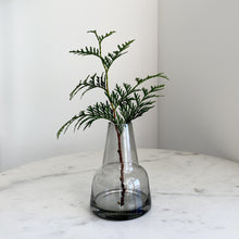 Load image into Gallery viewer, Artifact Home www.artifacthome.ca Mouth blown and handblown smoke grey glass vase home decor Scandinavian style