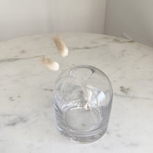 Load image into Gallery viewer, Mouth blown and handblown clear glass bud vase home decor bunny tails