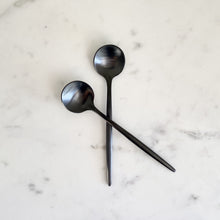 Load image into Gallery viewer, Artifact Home www.artifacthome.ca Stainless steel matte black spoons for coffee cappuccino and tea