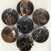 Load image into Gallery viewer, Round Portoro Black Marble Incense Holder by Artifact Home www.artifacthome.ca