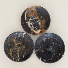 Load image into Gallery viewer, Round Portoro Black Marble Incense Holder by Artifact Home www.artifacthome.ca