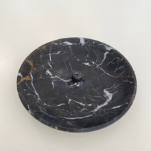 Load image into Gallery viewer, Round Portoro Black Marble Incense Holder by Artifact Home www.artifacthome.ca