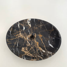 Load image into Gallery viewer, Round Portoro Black Marble Incense Holder by Artifact Home www.artifacthome.ca