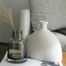 Load image into Gallery viewer, Artifact Home www.artifacthome.ca @artifacthome_ Minimalist ceramic white vase inspired by nordic aesthetics neutral home decor