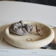 Load image into Gallery viewer, Travertine Marble Tray Round by Artifact Home www.artifacthome.ca
