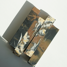 Load image into Gallery viewer, Portoro Gold Marble Incense Holder. Black Marble Incense Holder by Artifact Home www.artifacthome.ca