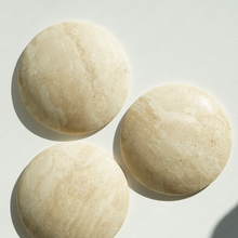 Load image into Gallery viewer, Round Travertine Incense Holder by Artifact Home www.artifacthome.ca