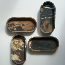 Load image into Gallery viewer, Artifact Home | Oval Portoro Gold Marble Tray. Black Marble Tray. www.artifacthome.ca