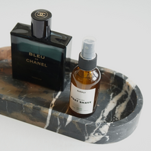 Load image into Gallery viewer, Artifact Home | Oval Portoro Gold Marble Tray. Black Marble Tray. www.artifacthome.ca