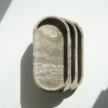 Load image into Gallery viewer, Oval Travertine Marble Tray by Artifact Home www.artifacthome.ca