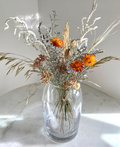 Artifact Home www.artifacthome.ca Handblown Glass Vase with Dried Flowers