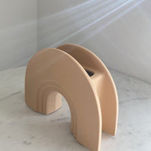 Load image into Gallery viewer, Artifact Home www.artifacthome.ca  Beige ceramic arch vase home decor inspired by nordic aesthetics
