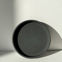 Load image into Gallery viewer, Artifact Home www.artifacthome.ca Round black concrete tray home decor

