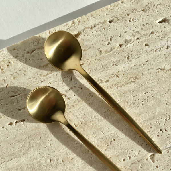 Artifact Home www.artifacthome.ca Stainless steel matte gold spoons for coffee cappuccino and tea