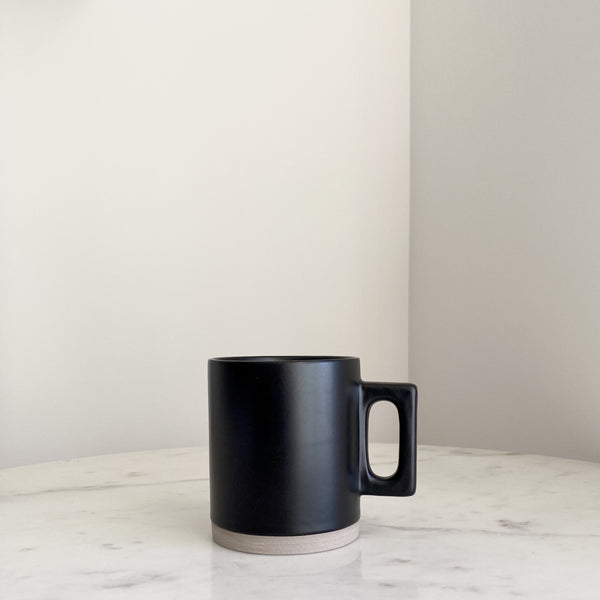 Artifact Home www.artifacthome.ca Black matte porcelain coffee mug minimalist drinkware homeware