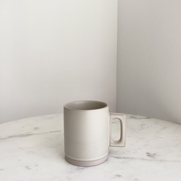Artifact Home www.artifacthome.ca Beige matte porcelain coffee mug minimalist drinkware homeware