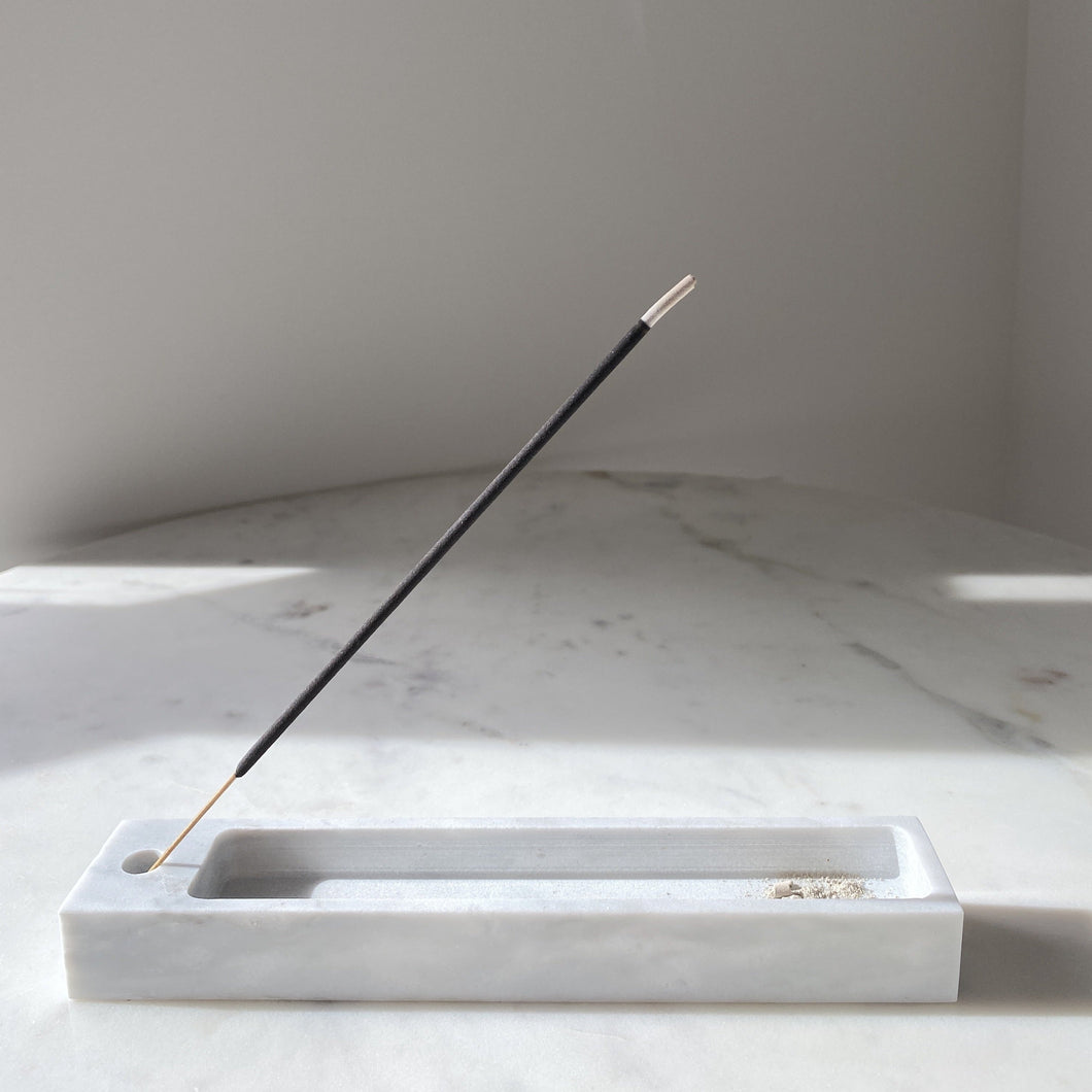 Artifact Home www.artifacthome.ca Handcrafted luxury carrara marble incense holder home fragrance home decor