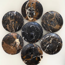 Load image into Gallery viewer, Round Portoro Black Marble Incense Holder by Artifact Home www.artifacthome.ca
