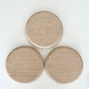 Travertine Marble Tray Round by Artifact Home www.artifacthome.ca