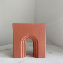 Load image into Gallery viewer, Artifact Home www.artifacthome.ca  Terracotta ceramic arch vase home decor inspired by nordic aesthetics
