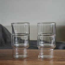 Load image into Gallery viewer, Stackable Glasses. Stackable Glass Cups. Drinking Glasses Artifact Home www.artifacthome.ca 
